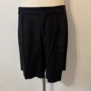 NYDY Pleated Bermuda Shorts Bermuda Black Women's Size 8 Not Your Mothers Jeans